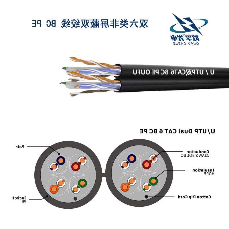 防城港市U/UTP6类双4对非屏蔽室外电缆(23AWG)