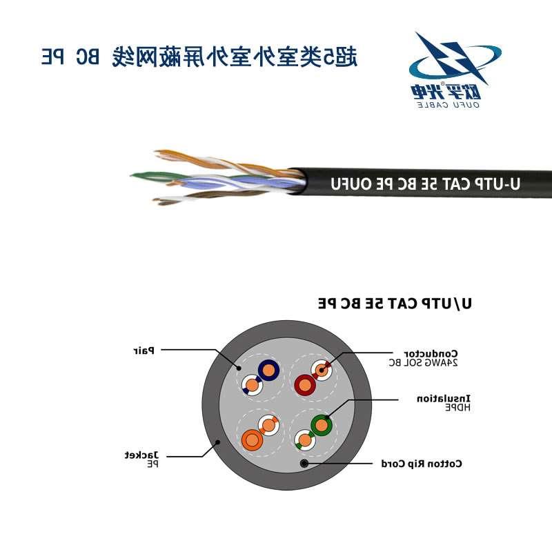 汕尾市U/UTP超5类4对非屏蔽室外电缆(23AWG)