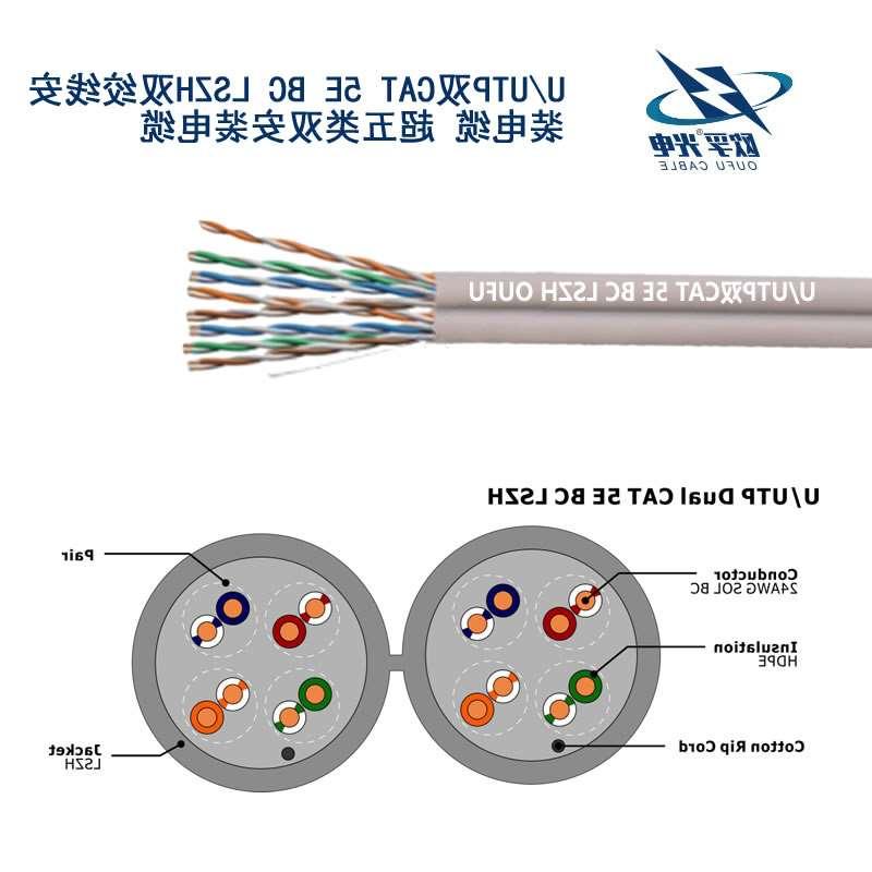 晋城市U/UTP超五类双4对非屏蔽电缆(24AWG)